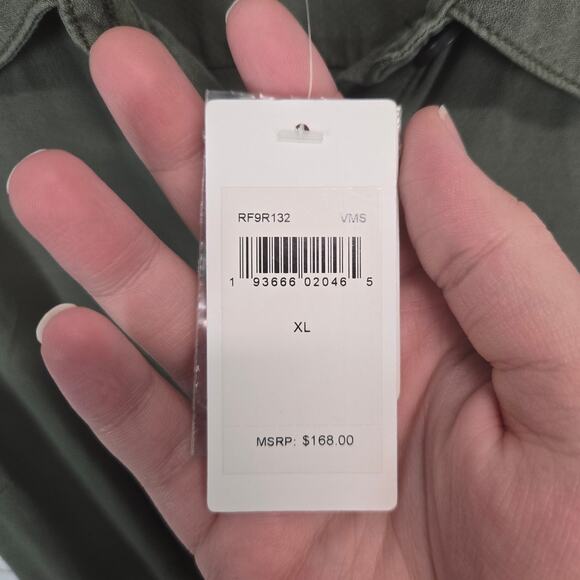 Splendid Helena Crop Jumpsuit Moss XL Moss Green Lagenlook Soft Lightweight NWT - Picture 7 of 16